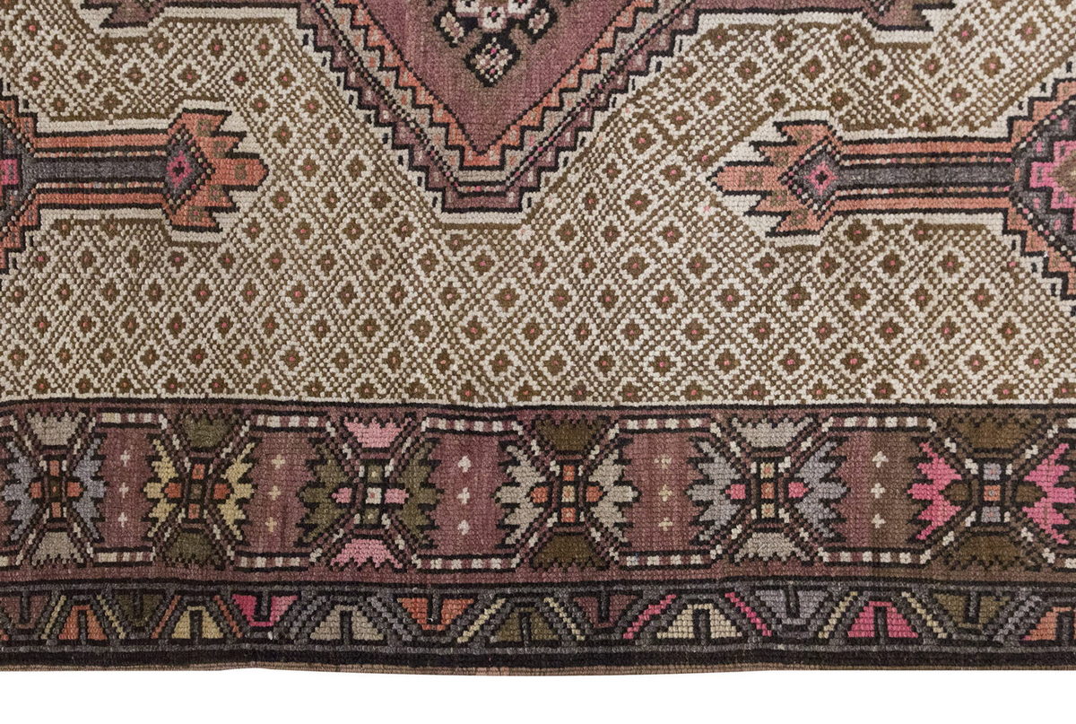 Vintage Large Rug, Oushak Area Rug 4'6" x 13'8" feet 138 x 417 cm