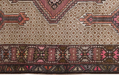 Vintage Large Rug, Oushak Area Rug 4'6" x 13'8" feet 138 x 417 cm