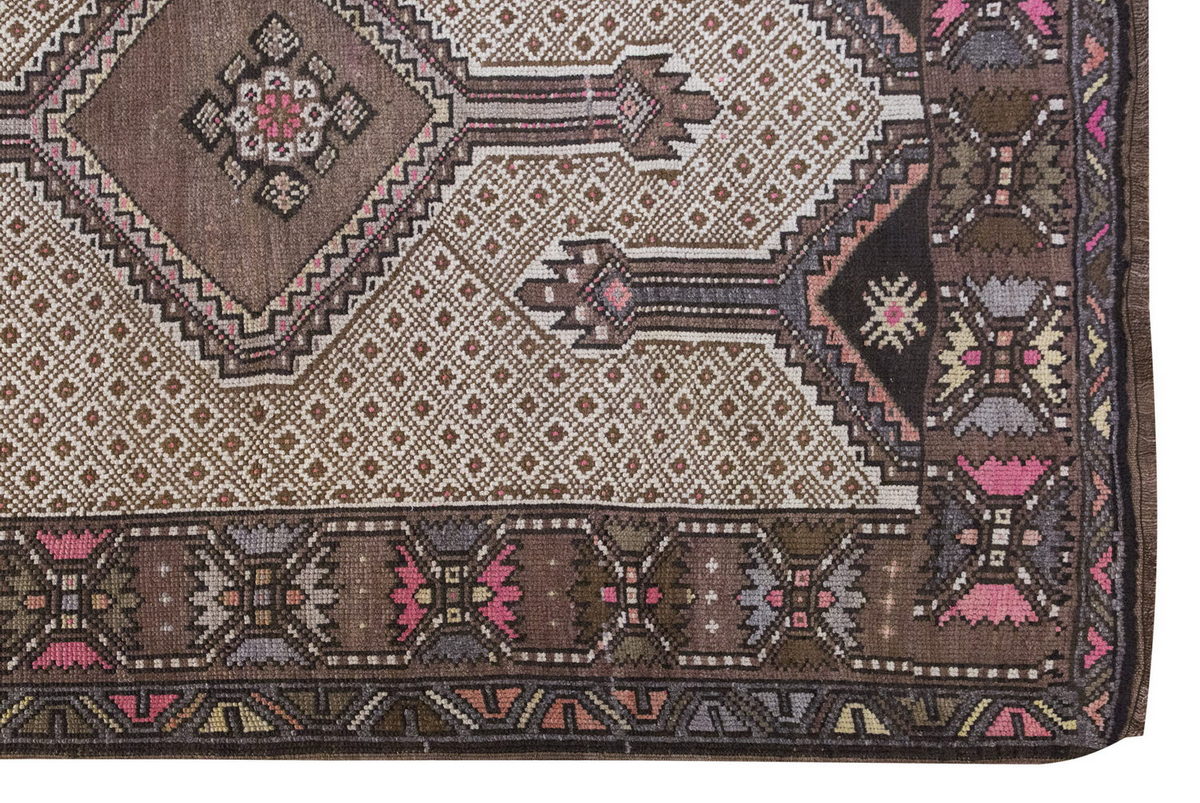Vintage Large Rug, Oushak Area Rug 4'6" x 13'8" feet 138 x 417 cm