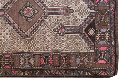 Vintage Large Rug, Oushak Area Rug 4'6" x 13'8" feet 138 x 417 cm