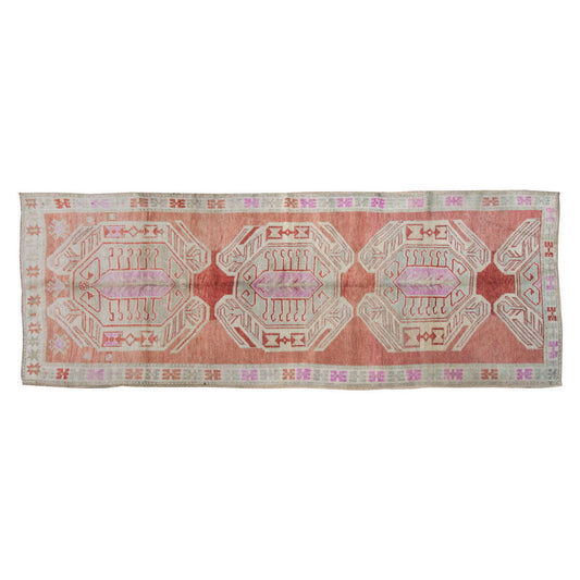 Vintage Large Rug, Oushak RunnerRug 4'8" x 12'6" feet 141 x 382 cm