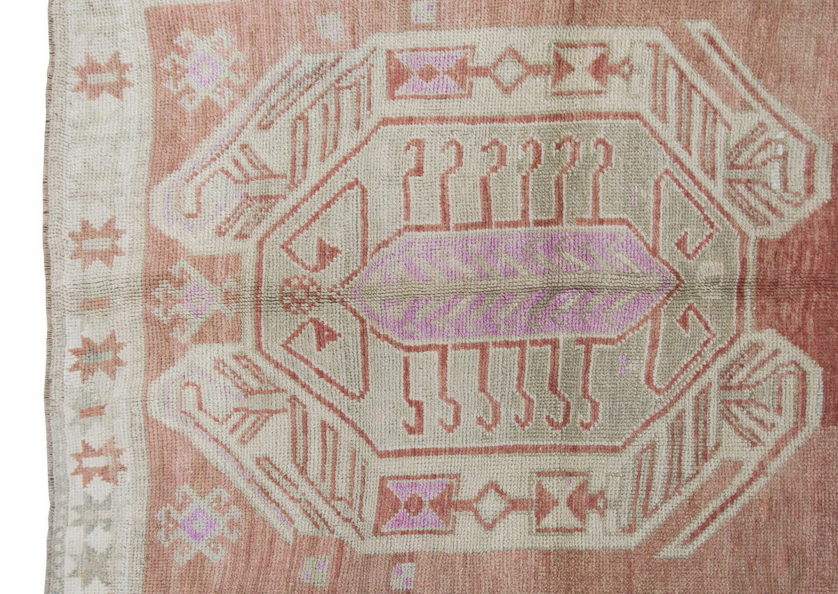 Vintage Large Rug, Oushak RunnerRug 4'8" x 12'6" feet 141 x 382 cm