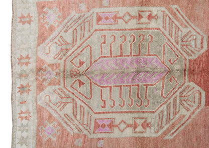 Vintage Large Rug, Oushak RunnerRug 4'8" x 12'6" feet 141 x 382 cm