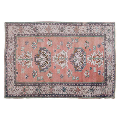 Vintage Large Rug, Oushak Area Rug 4'8" x 6'10" feet 142 x 208 cm
