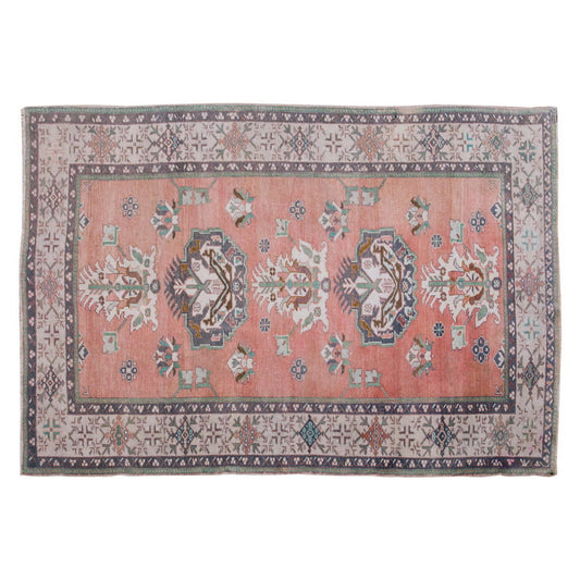 Vintage Large Rug, Oushak Area Rug 4'8" x 6'10" feet 142 x 208 cm