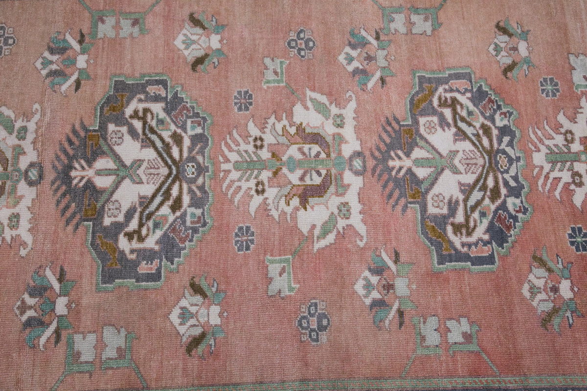 Vintage Large Rug, Oushak Area Rug 4'8" x 6'10" feet 142 x 208 cm