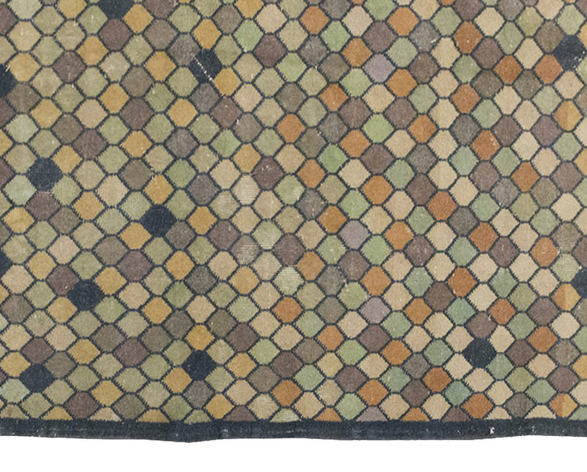 Vintage Large Rug, Oushak Area Rug 4'9" x 11'6" feet 145 x 350 cm
