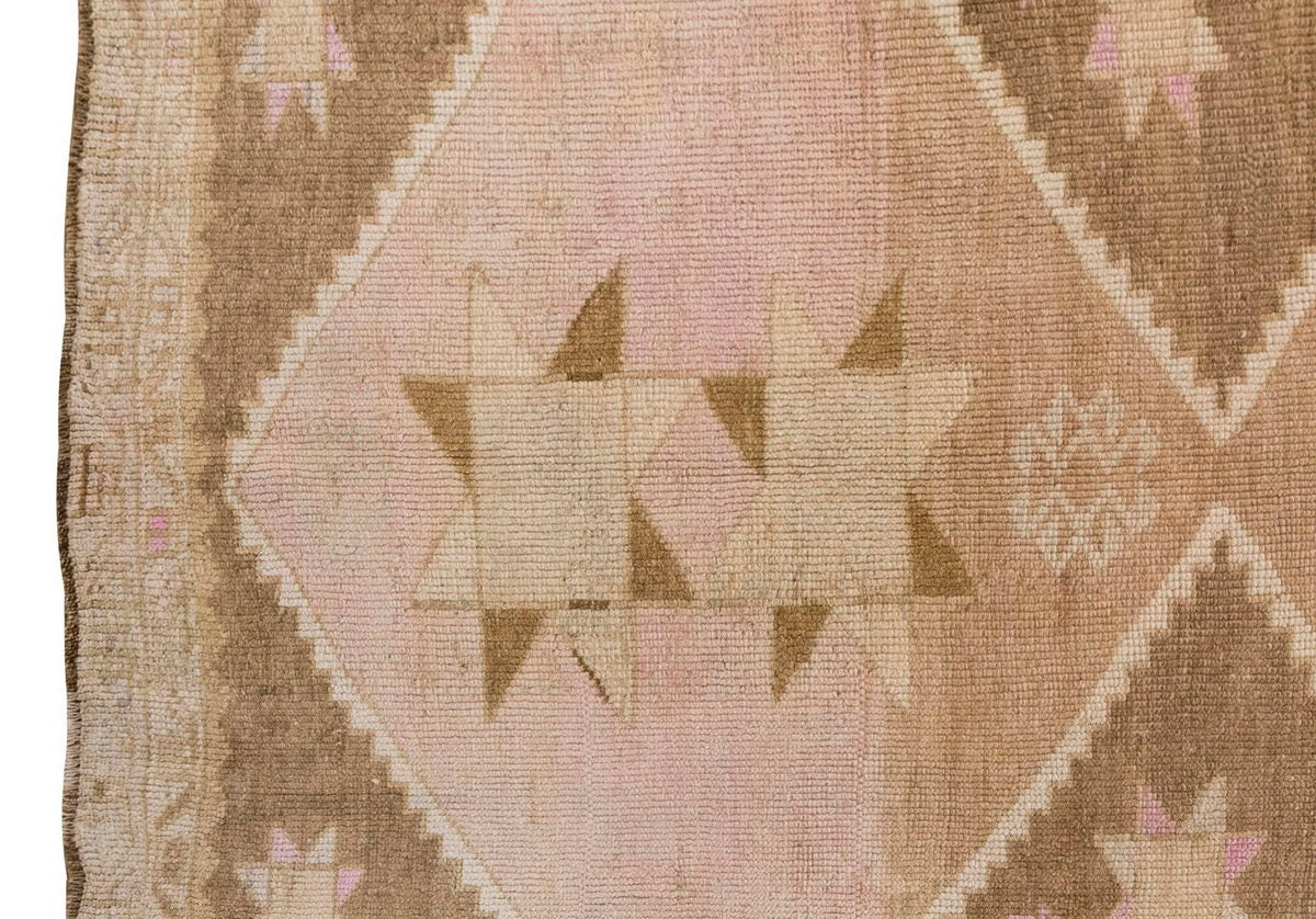 Vintage Large Rug, Oushak Area Rug 4'9 x 11'4 feet 145 x 345 cm