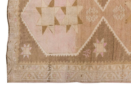 Vintage Large Rug, Oushak Area Rug 4'9 x 11'4 feet 145 x 345 cm