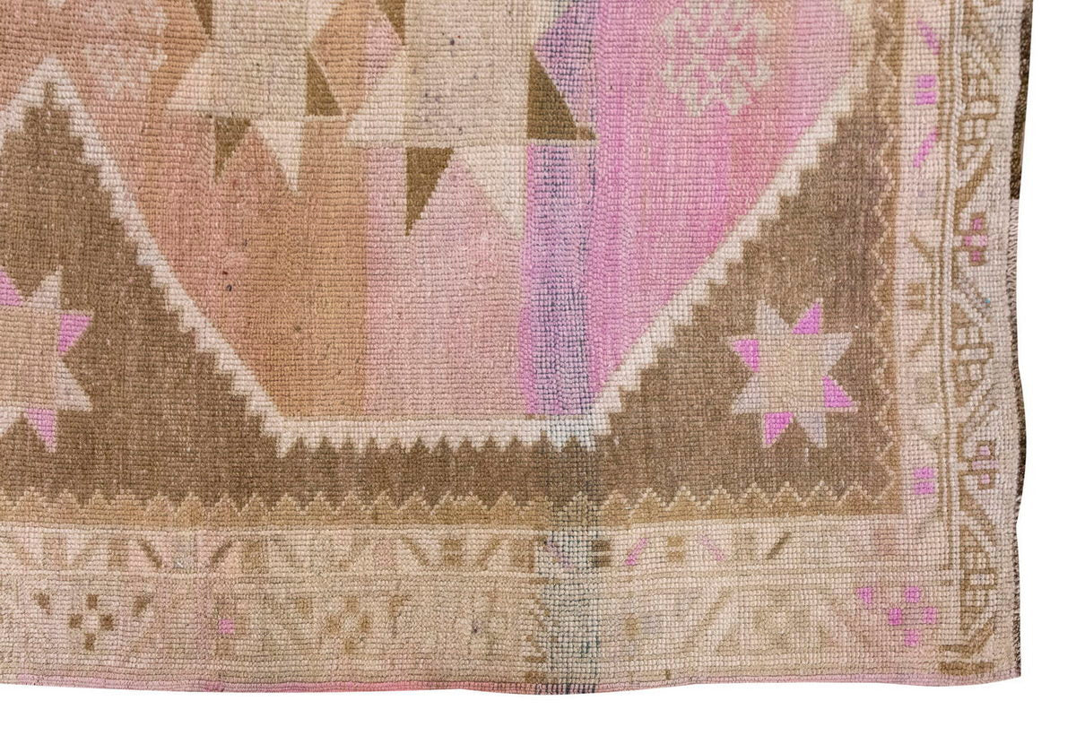 Vintage Large Rug, Oushak Area Rug 4'9 x 11'4 feet 145 x 345 cm