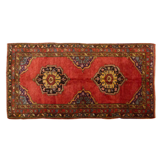 Vintage Large Rug, Oushak Area Rug 4'9 x 9'8 feet 145 x 295 cm