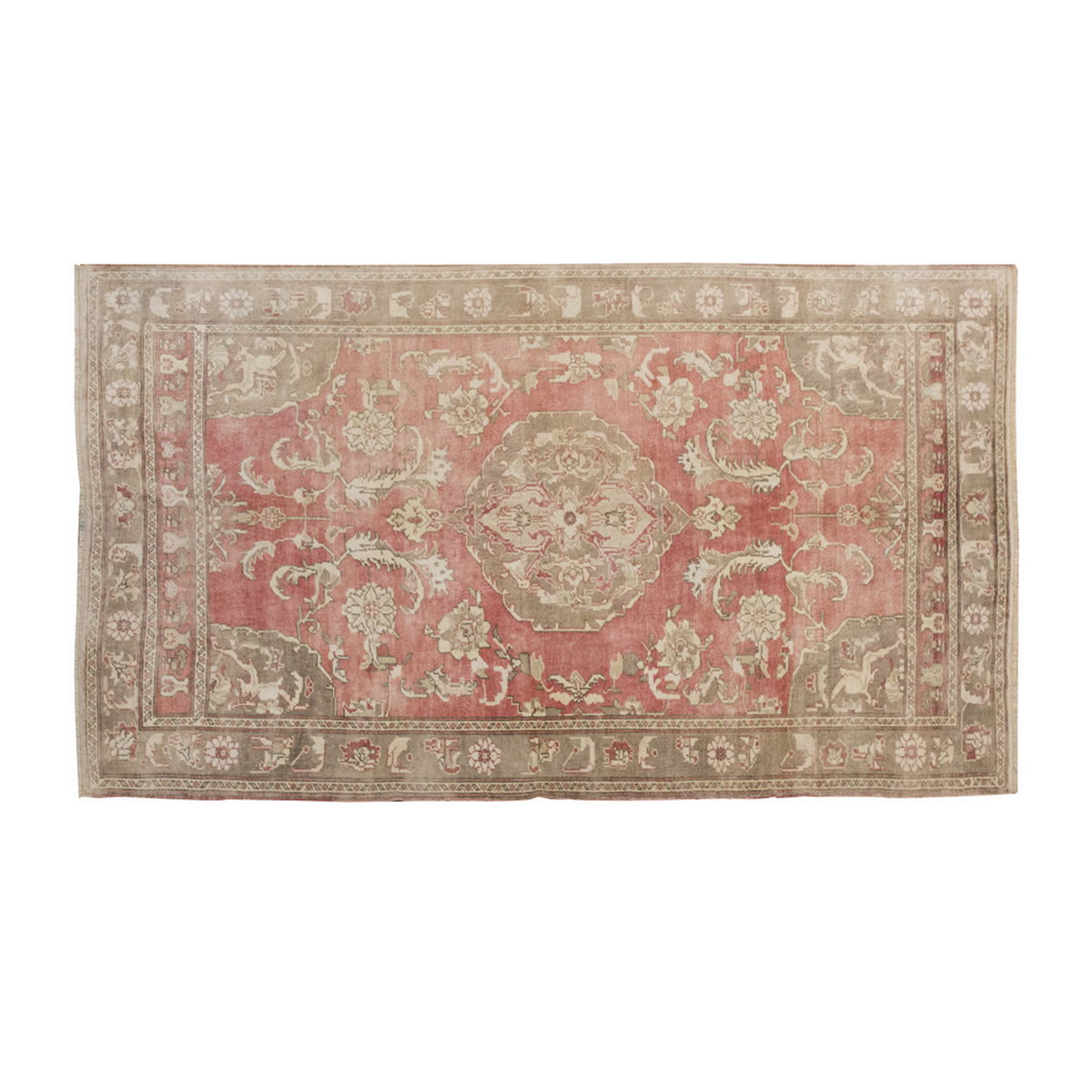 Vintage Large Rug, Oushak Area Rug 5'1 x 8'9 feet 155 x 267 cm