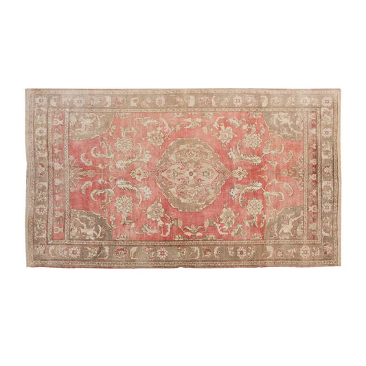 Vintage Large Rug, Oushak Area Rug 5'1 x 8'9 feet 155 x 267 cm