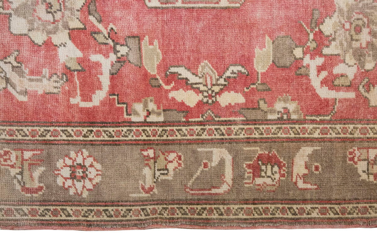 Vintage Large Rug, Oushak Area Rug 5'1 x 8'9 feet 155 x 267 cm