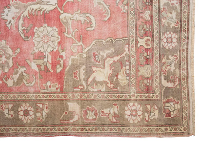 Vintage Large Rug, Oushak Area Rug 5'1 x 8'9 feet 155 x 267 cm