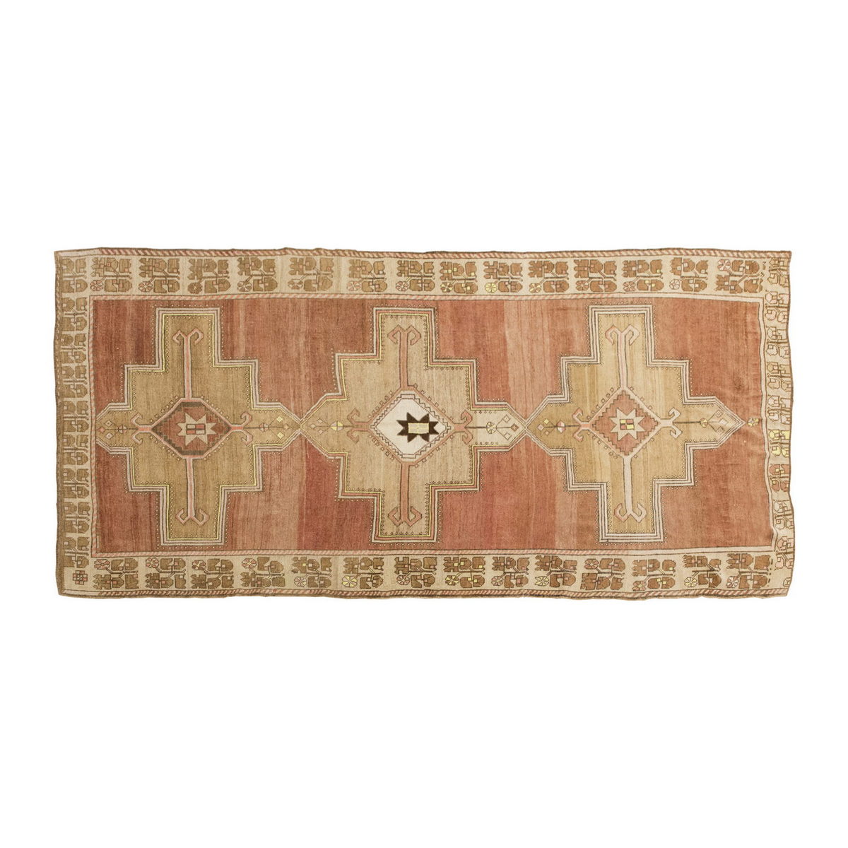 Vintage Large Rug, Oushak Area Rug 5'10" x 11'10" feet 177 x 360 cm