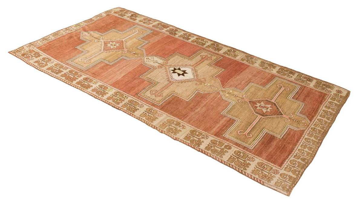 Vintage Large Rug, Oushak Area Rug 5'10" x 11'10" feet 177 x 360 cm