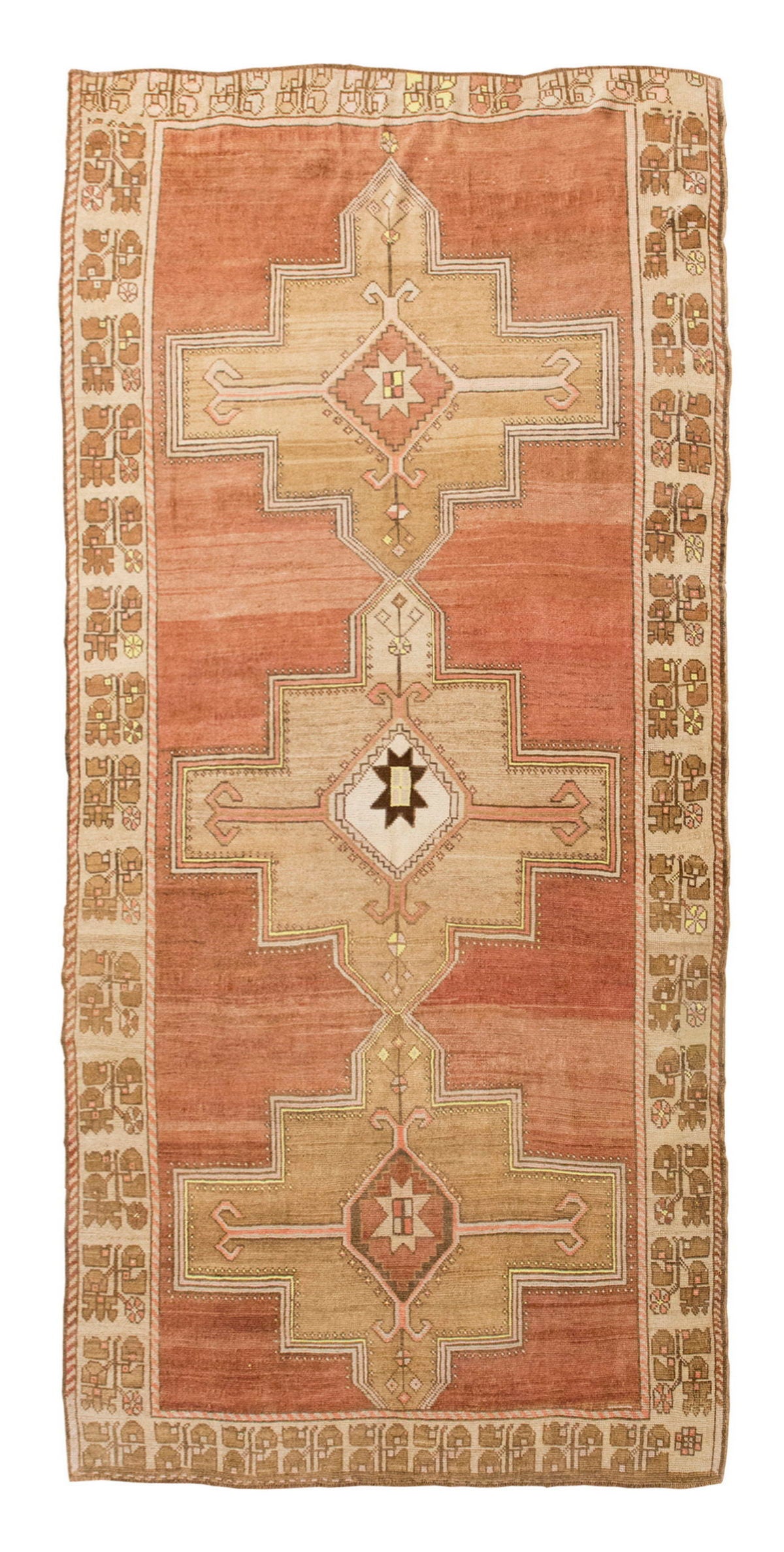 Vintage Large Rug, Oushak Area Rug 5'10" x 11'10" feet 177 x 360 cm