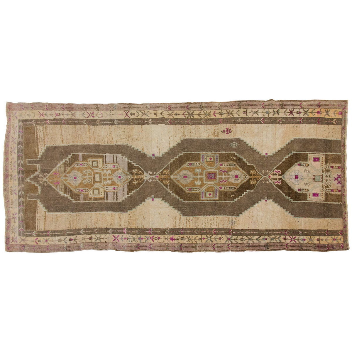 Vintage Large Rug, Oushak Area Rug 5'10" x 14'3" feet 177 x 435 cm