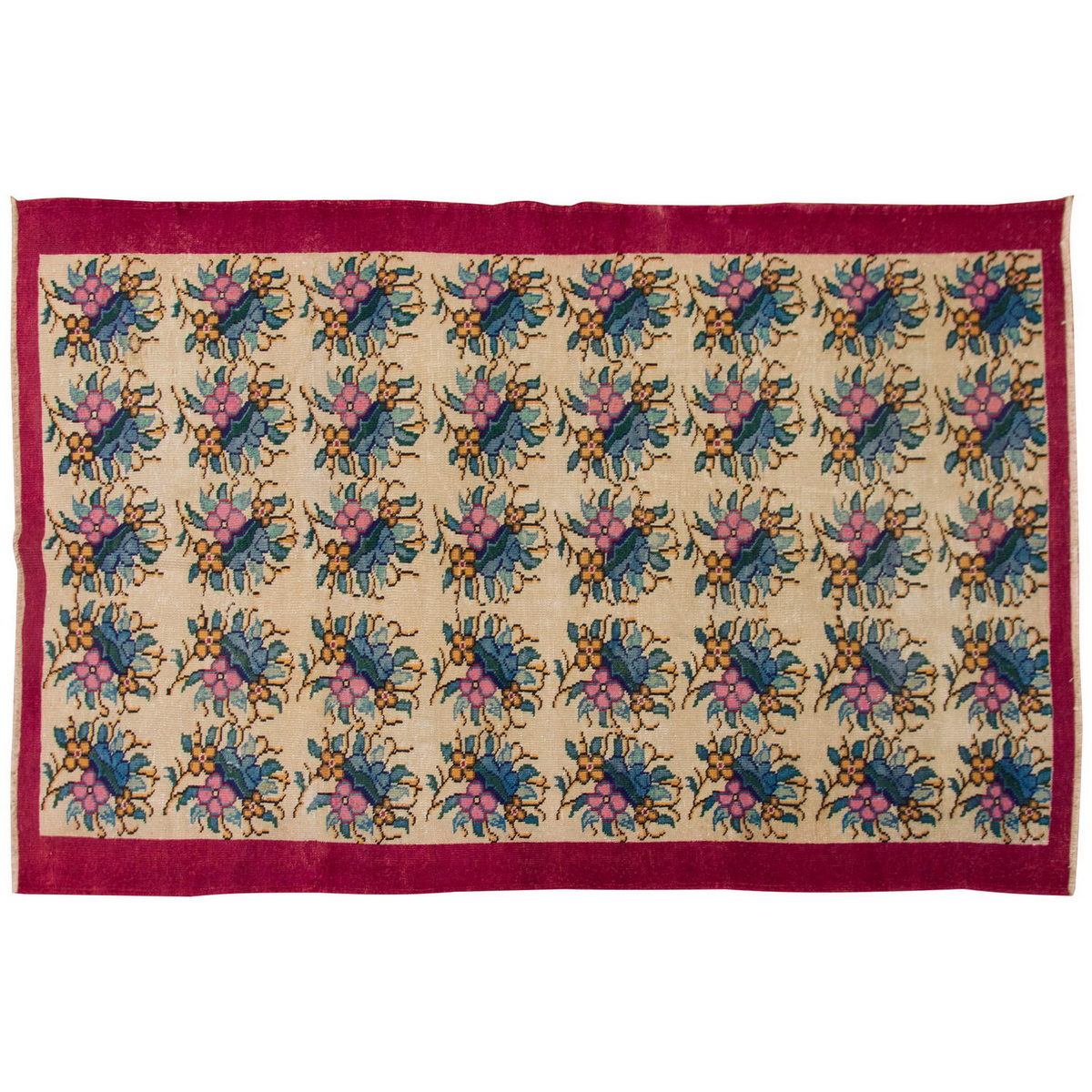 Vintage Large Rug, Oushak Area Rug 5'11" x 8'6" feet 181 x 260 cm