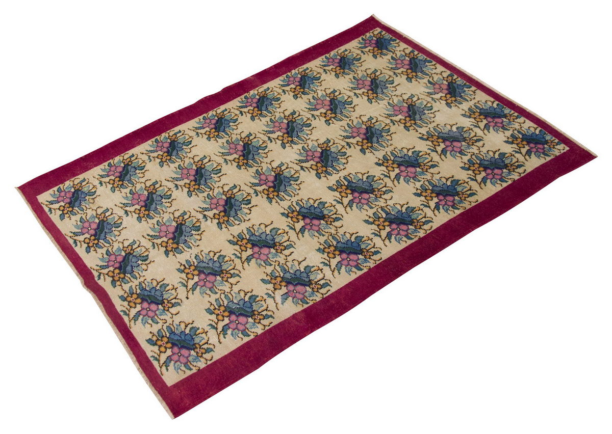 Vintage Large Rug, Oushak Area Rug 5'11" x 8'6" feet 181 x 260 cm