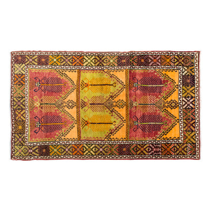 Vintage Large Rug, Oushak Area Rug 5'2" x 8'9 feet 158 x 267 cm