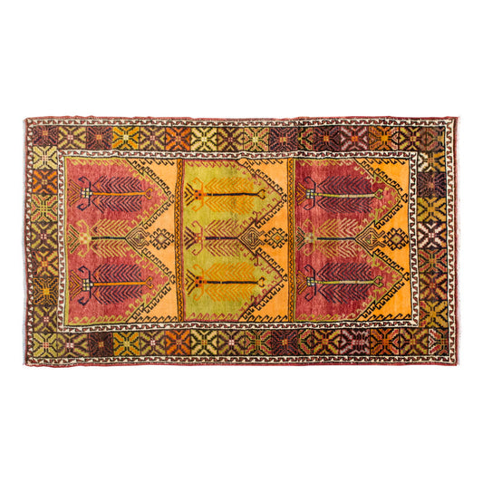 Vintage Large Rug, Oushak Area Rug 5'2" x 8'9 feet 158 x 267 cm