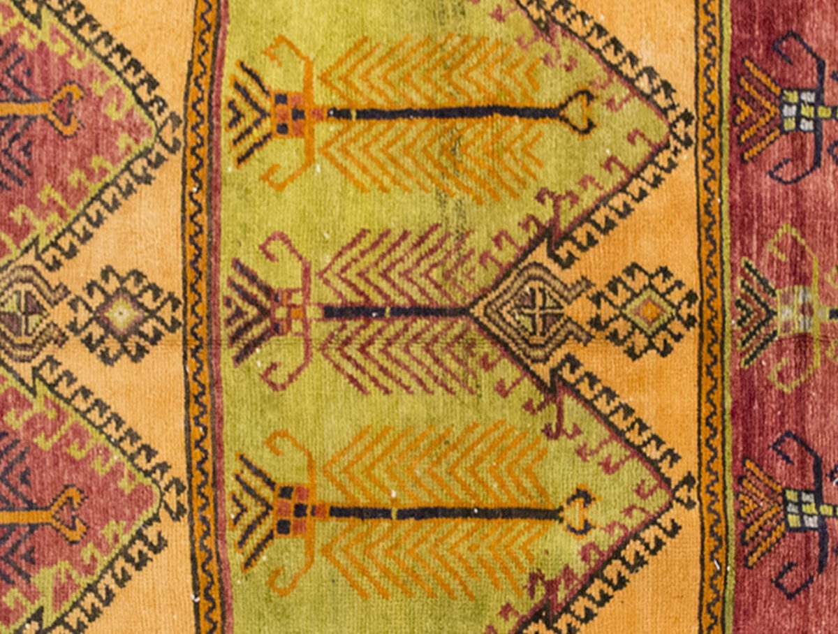 Vintage Large Rug, Oushak Area Rug 5'2" x 8'9 feet 158 x 267 cm