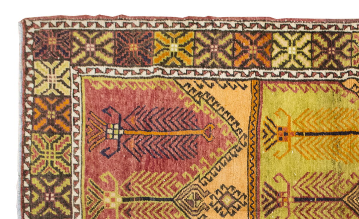 Vintage Large Rug, Oushak Area Rug 5'2" x 8'9 feet 158 x 267 cm