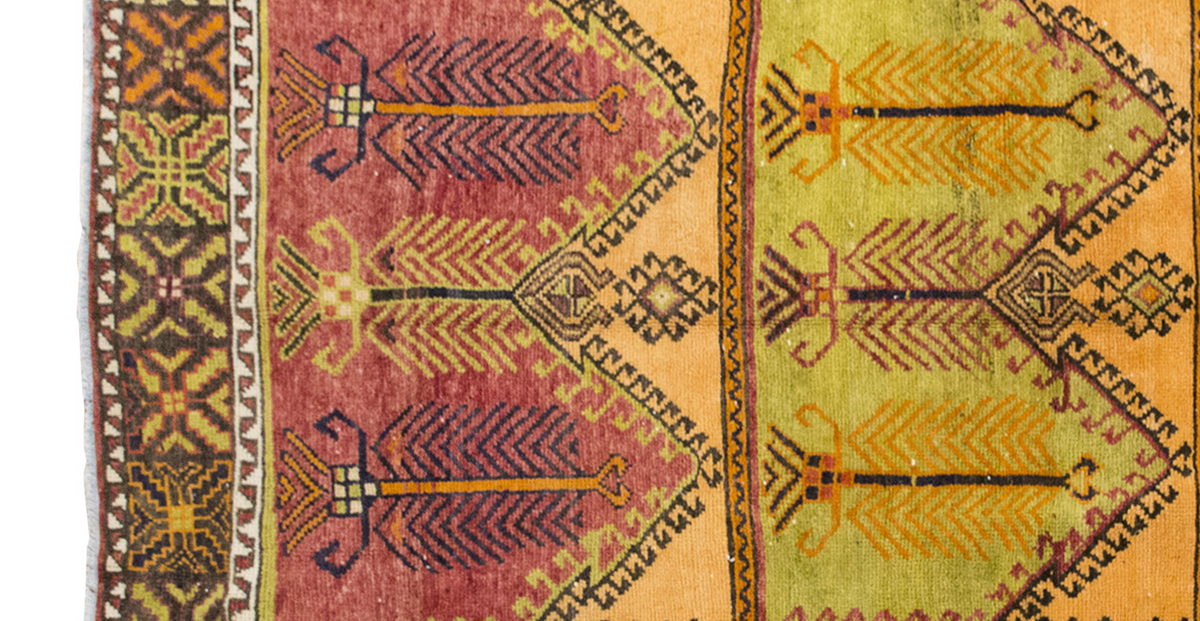 Vintage Large Rug, Oushak Area Rug 5'2" x 8'9 feet 158 x 267 cm