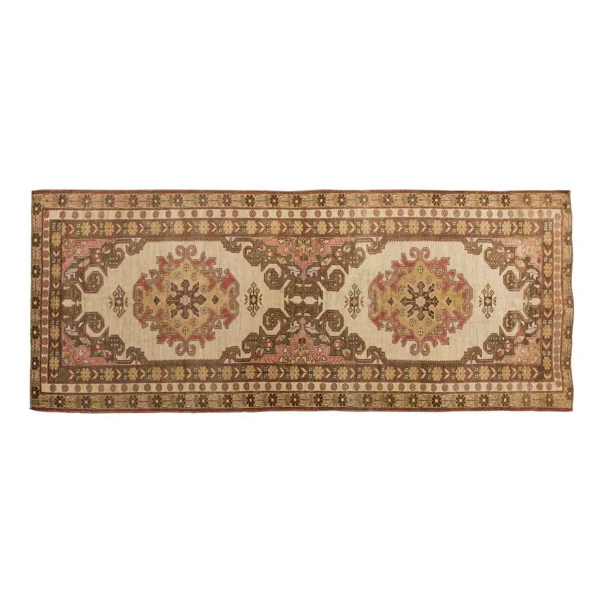 Vintage Large Rug, Oushak Area Rug 5'3" x 12'10" feet 160 x 390 cm