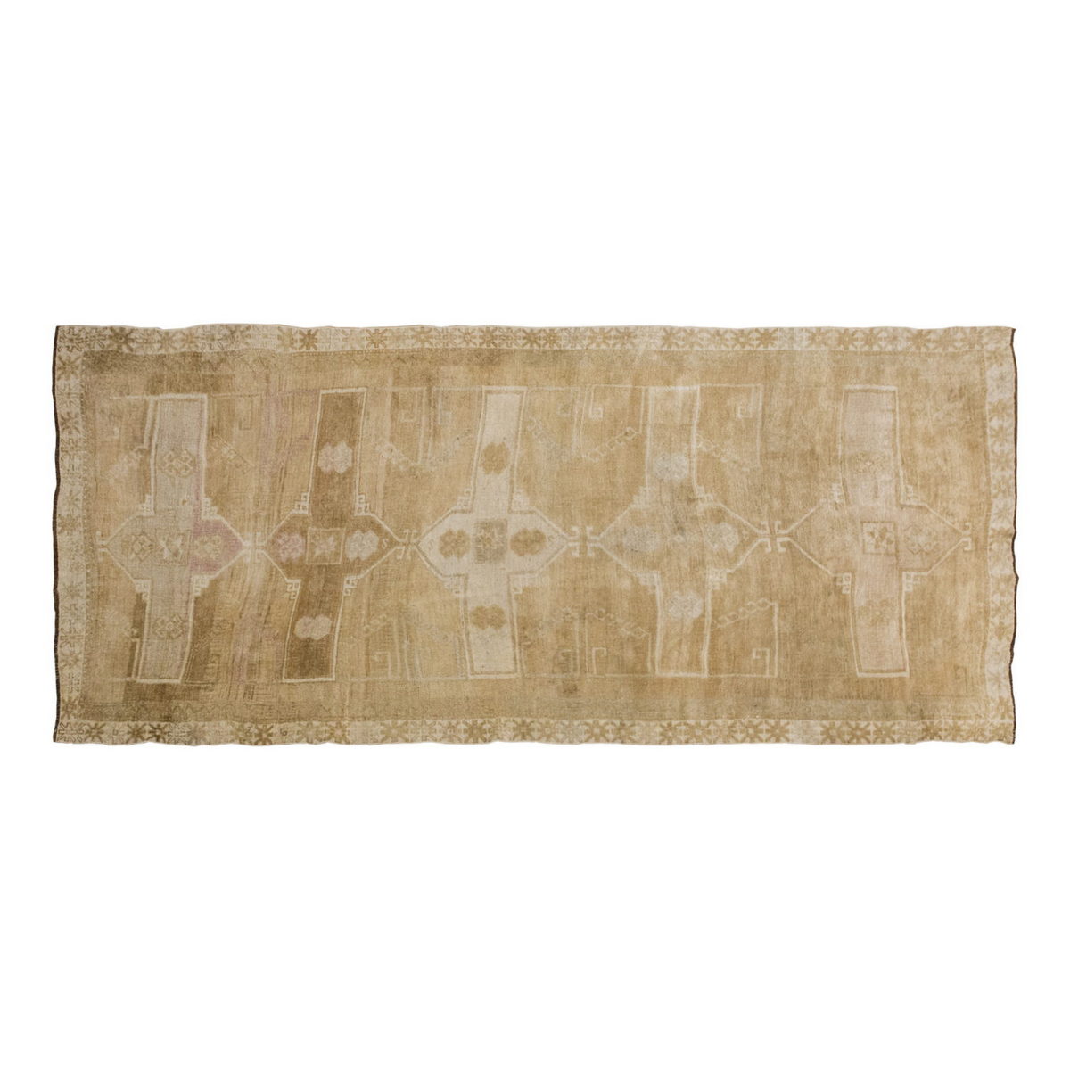 Vintage Large Rug, Oushak Area Rug 5'3" x 13'1" feet 159 x 400 cm