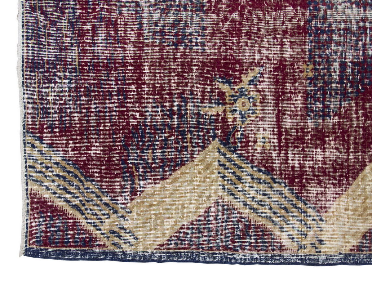 Vintage Large Rug, Oushak Area Rug 5'3" x 7'7" feet 160 x 232 cm