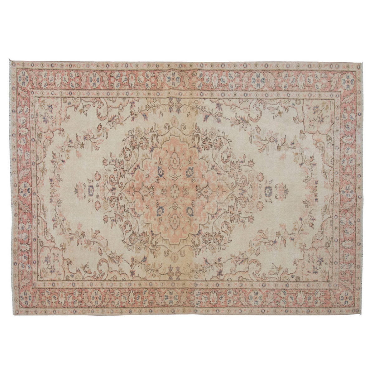 Vintage Large Rug, Oushak Area Rug 5'3" x 8'4" feet 159 x 253 cm