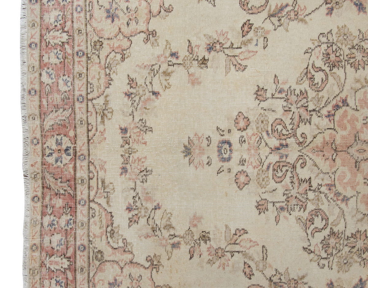 Vintage Large Rug, Oushak Area Rug 5'3" x 8'4" feet 159 x 253 cm