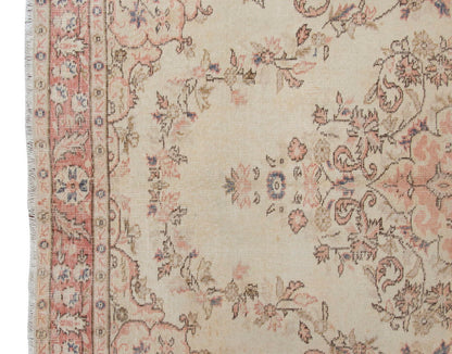 Vintage Large Rug, Oushak Area Rug 5'3" x 8'4" feet 159 x 253 cm
