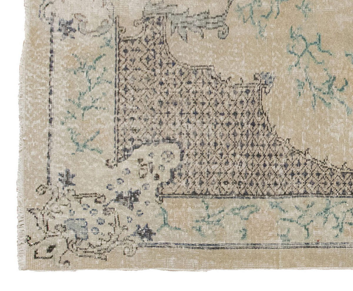 Vintage Large Rug, Oushak Area Rug 5'3" x 8'9" feet 161 x 266 cm