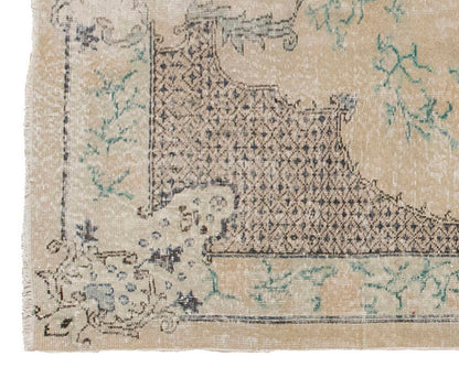 Vintage Large Rug, Oushak Area Rug 5'3" x 8'9" feet 161 x 266 cm
