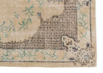 Vintage Large Rug, Oushak Area Rug 5'3" x 8'9" feet 161 x 266 cm