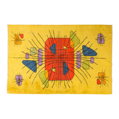 Vintage Large Rug, Oushak Area Rug 5'3 x 8'3 feet 161 x 252 cm
