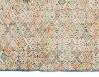 Vintage Large Rug, Oushak Area Rug 5'6" x 9'2" feet 167 x 279 cm