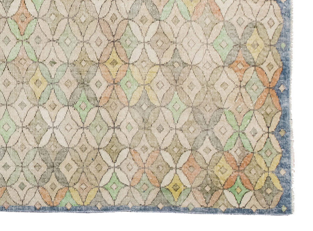 Vintage Large Rug, Oushak Area Rug 5'6" x 9'2" feet 167 x 279 cm