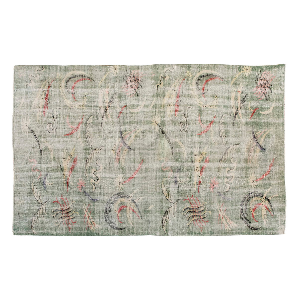 Vintage Large Rug, Oushak Area Rug 5'8" x 8'8" feet 172 x 263 cm