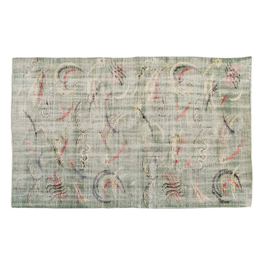 Vintage Large Rug, Oushak Area Rug 5'8" x 8'8" feet 172 x 263 cm