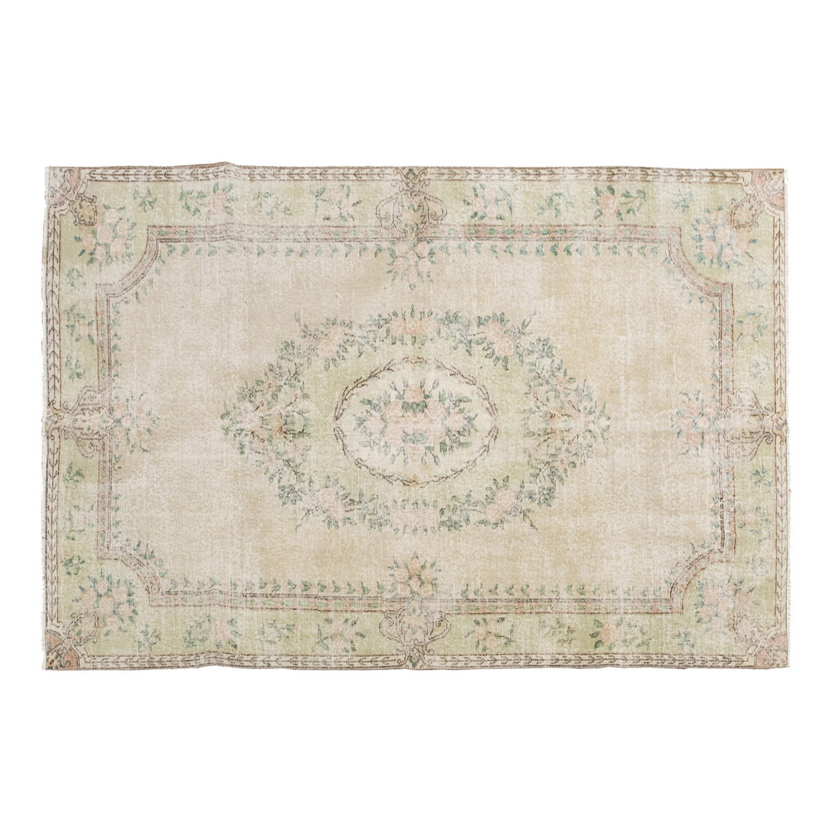 Vintage Large Rug, Oushak Area Rug 5'9" x 9' feet 175 x 275 cm