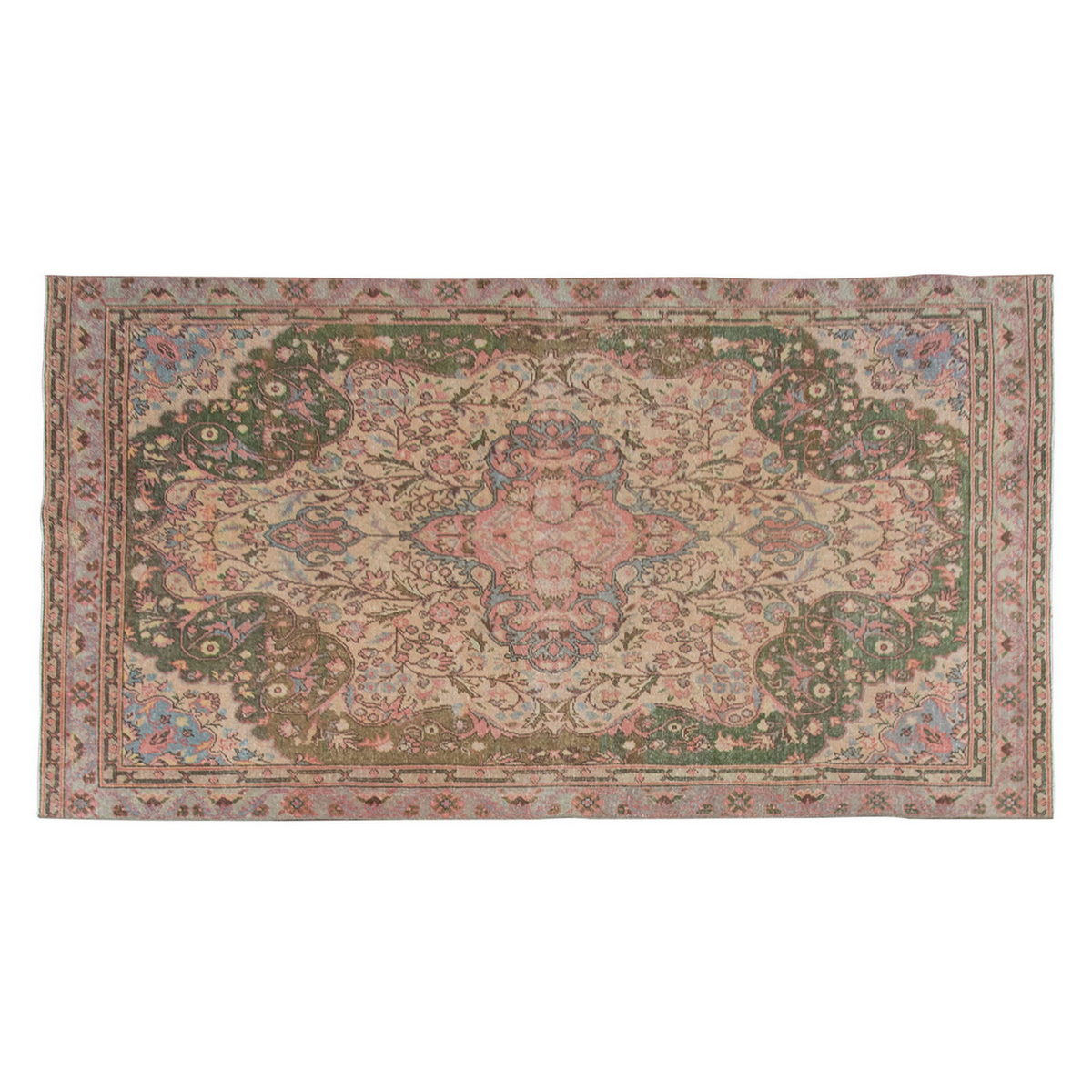 Vintage Large Rug, Oushak Area Rug 5'9" x 9'2" feet 175 x 280 cm