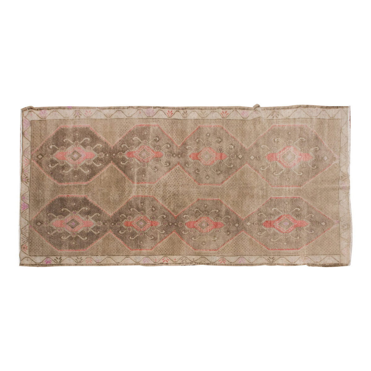 Vintage Large Rug, Oushak Area Rug 5 x 12'4 feet 152 x 375 cm