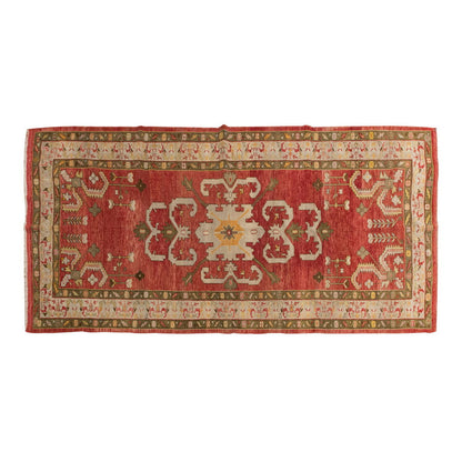 Vintage Large Rug, Oushak Area Rug 5 x 12 feet 152 x 365 cm