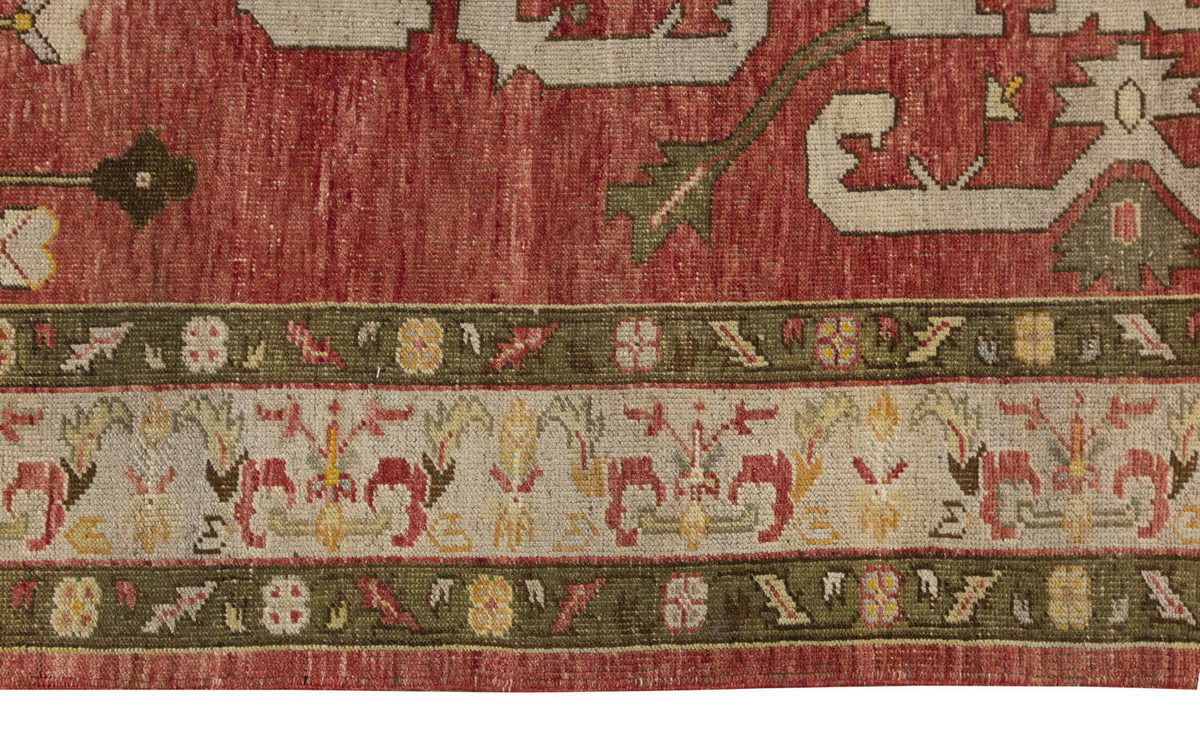 Vintage Large Rug, Oushak Area Rug 5 x 12 feet 152 x 365 cm