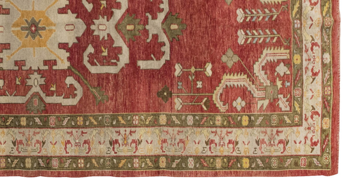 Vintage Large Rug, Oushak Area Rug 5 x 12 feet 152 x 365 cm